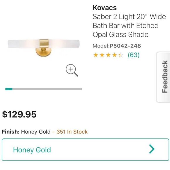 Bathroom Light - NWT - Picture 1 of 3